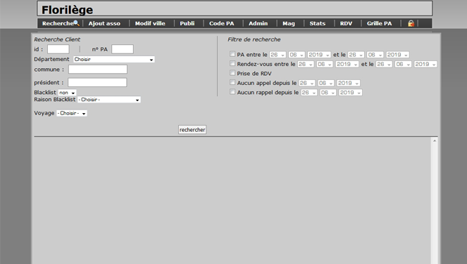 Florilege - Logiciel de planning