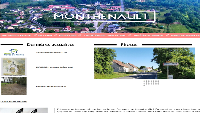 Mairie de Monthenault - Site Internet informatif